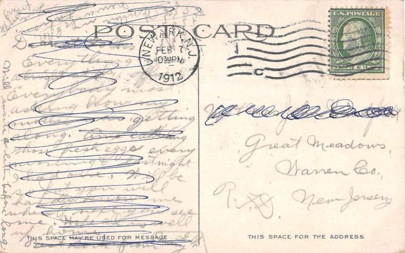 US Battleship Rhode Island Military Antique Postcard J50044