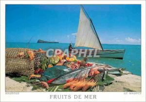  Modern Postcard Mauritius seafood