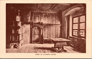 Room Luthers House Stove Table Reformer Wrote Works Antique Postcard DB UNP 