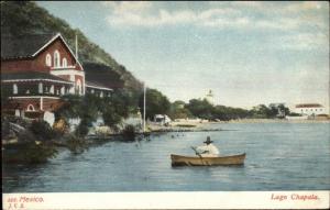 Mexico - Row Boat Lago Chapala c1905 Postcard