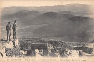 BR93168 auvergne puy de dome la chaine des sommets vue des ruines  temple france