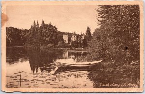 VINTAGE POSTCARD THE CASTLE AT FINSPANG SWEDEN POSTED c. 1910 - 1914