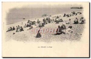 Old Postcard Fecamp Beach