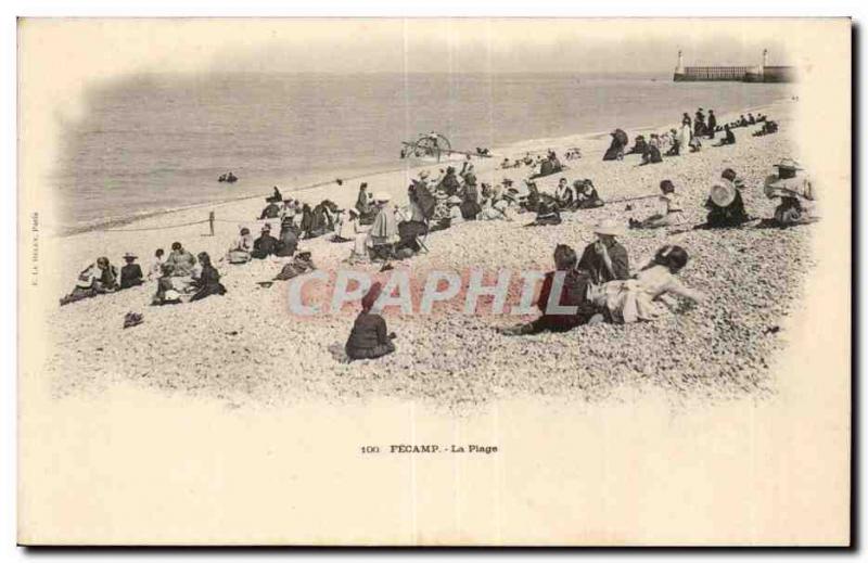 Old Postcard Fecamp Beach