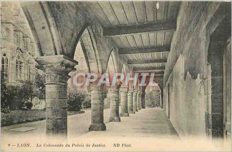 Old Postcard Laon Colonnade Courthouse