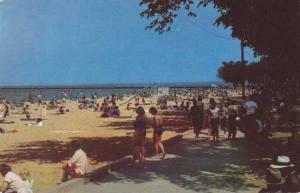 Bathers at Ontario Beach - Charlotte, Rochester, New York - pm 1953