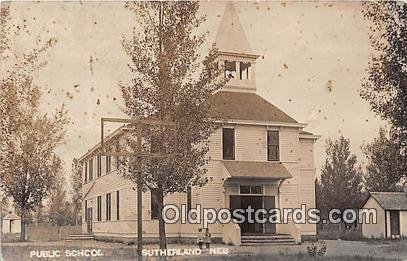 Real Photo - Public School Sutherland, Neb, USA Postal Used Unknown paper glu...