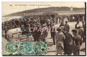 Old Postcard Deauville Beach and New Baths