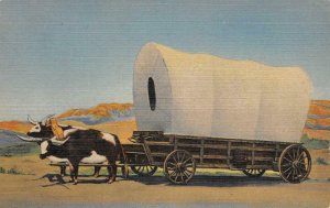 Covered Wagon Conestoga Route 66 Tijeras Canyon Albuquerque, NM Vintage Postcard