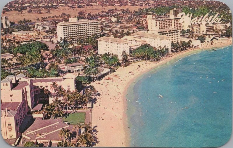 Postcard United Air Lines Waikiki  Hawaii