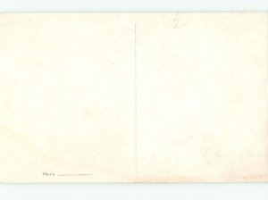 Pre-Linen Comic signed MAN DRIVING VERY OLD AUTOMOBILE CAR AB8543