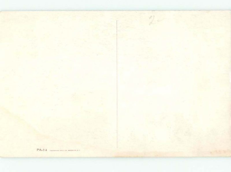 Pre-Linen Comic signed MAN DRIVING VERY OLD AUTOMOBILE CAR AB8543