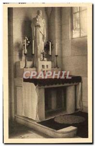 Old Postcard Douaumont Ossuary Army Catholic Chapel altar Side