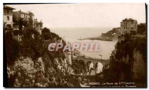 Old Postcard Monaco Ravine Ste Devote