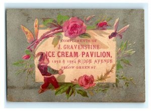 1880s-90s J. Gravenstine Ice Cream Pavilion #3 Cherub Children Lot Of 4 P217 