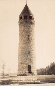 J84/ Sackets Harbor New York RPPC Postcard c1910 Water Tower Madison 499