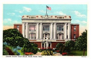 Postcard COURT HOUSE SCENE North Platte Nebraska NE AQ6517