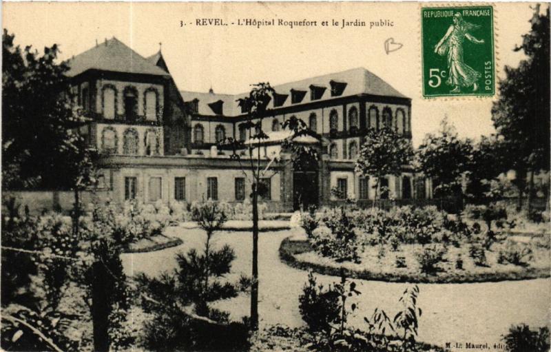 CPA REVEL - L'Hopital Roquefort et le Jardin public (583119)