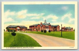 Vintage Kansas Postcard - US Veterans' Hospital   Wichita