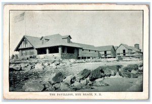 1907 The Pavilion Building Sea Shore Rocks Rye Beach New Hampshire NH Postcard