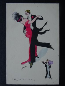 Dance Theme LE TANGO (1) Artist Xavier Sager c1914 Postcard by B.G. Paris 574