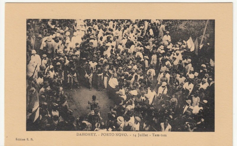 Benin; Dahomey, Porto Novo, 14th July, The Tam-Tam PPC, By ER, Unused, c 1920's