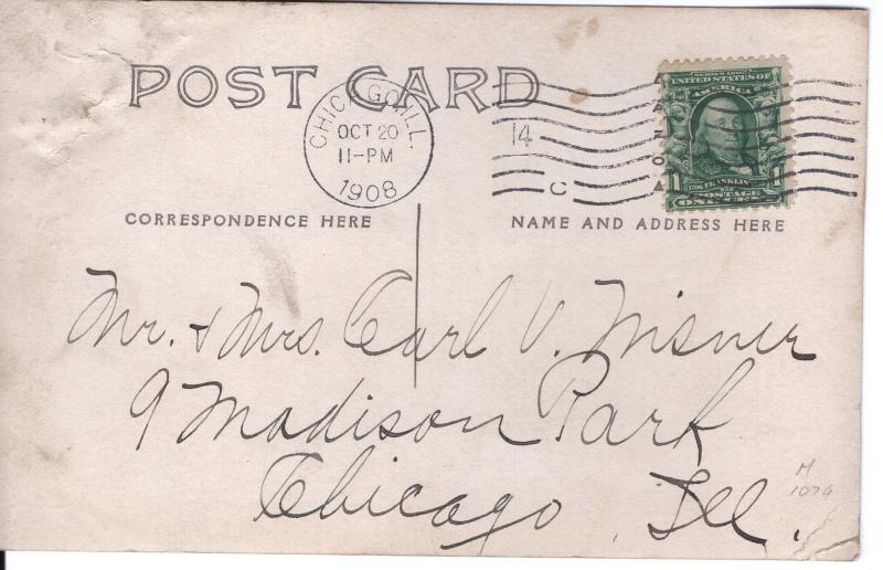 US    PC1421  BIRTH ANNOUNCEMENT  1908