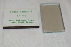 Vance Godbey's Restaurant Fort Worth Texas Matchbox