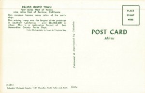 Postcard Calico Ghost Town Barstow California