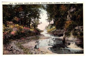 Postcard NATURE SCENE Starved Rock Illinois IL AU9534