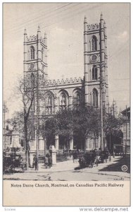 MONTREAL, Quebec, Canada, 1900-1910´s; Notre Dame Church, Canadian Pacific R...