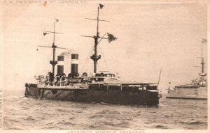 Japanese Imperial Navy Warship Takasago c1910s WWI RPPC