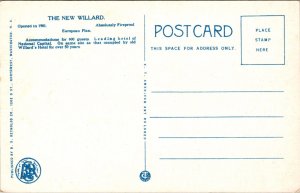 Postcard The New Willard Hotel in Washington, D.C.