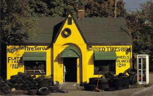 Chrome Era,  Nashville Tire Service, Nashville, TN, Old Postcard