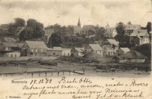 PC LIBERIA, MONROVIA, STREET SCENE, CHURCH, Vintage Postcard (b44710)