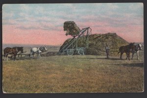 Canada Quebec Hay Loader with Horses pm1912 ~ DB