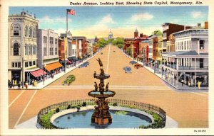 Alabama Montgomery Dexter Avenue Looking East Showing State Capitol Building ...