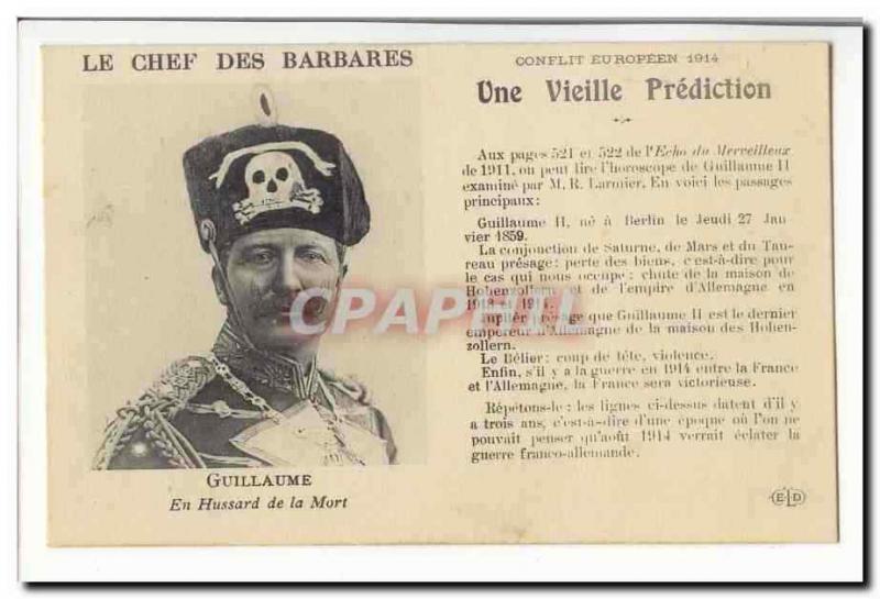 CPA Le chad des barbares Guillaume Ex hussard de la Mort (militaria)