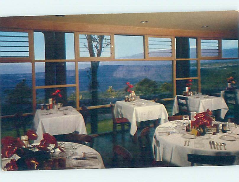 Pre-1980 RESTAURANT SCENE Volcanoes National Park Hawaii HI G8098