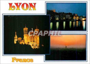 Modern Postcard Lyon France Fourviere St. John's Sunrise