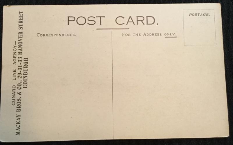 Postcard Unused Cunard Cruise Lines Edinburgh Scotland LB