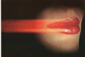 KISSSSSS Lips Postercard Postcard 7x10 ©1980 Photo by Ulf Skogsbergh