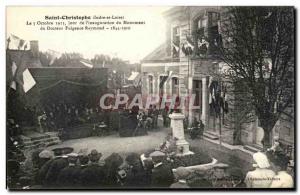 Old Postcard Saint Christophe The day of & # 39inauguration Doctor Monument F...