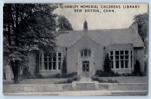 New Britain Connecticut Postcard Hawley Memorial Children Library Building 1910