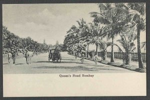Ca 1907 PPC* BOMBAY INDIA QUEENS ROAD PHOTO TYPE MINT