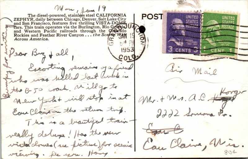 California Zephyr Train BIN