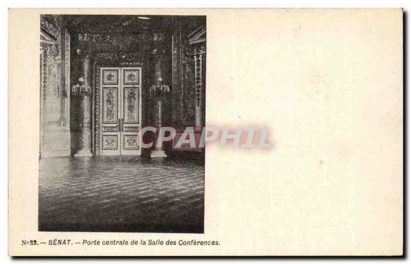 Old Postcard Paris Porte Senate of the central conferences hall