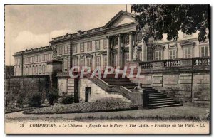 Old Postcard Compiegne Chateau on the Park Facade