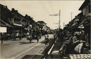 PC BATAVIA Passar Senen real photo postcard INDONESIA (a18292)