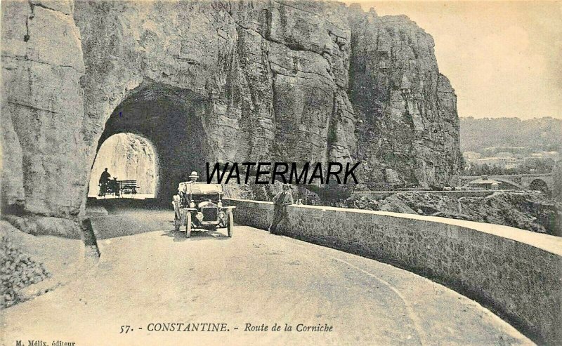 CONSTANTINE ALGERIA AFRICA~ROUTE de la CORNICHE~M MELIX 1910s PHOTO POSTCARD